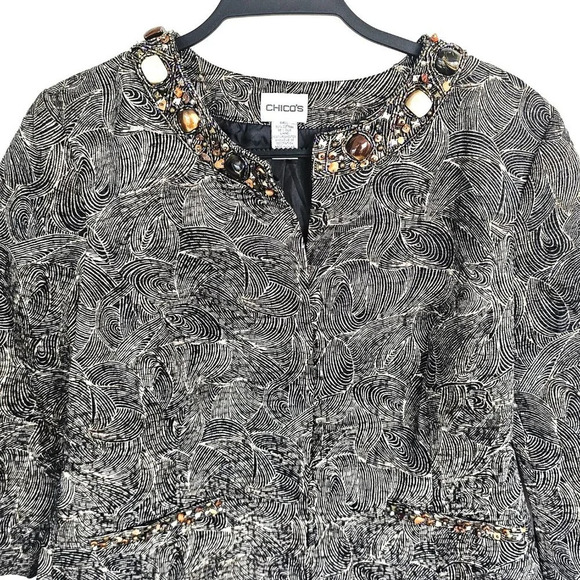 Chicos Evening Jacket Blazer Size C1 S - Picture 3 of 7